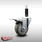 Service Caster 3.5'' SS Gray Poly Swivel 1'' Expanding Stem Caster Total Lock Brake SCC-SSEXTTL20S3514-PPUB-1 - alternate 2